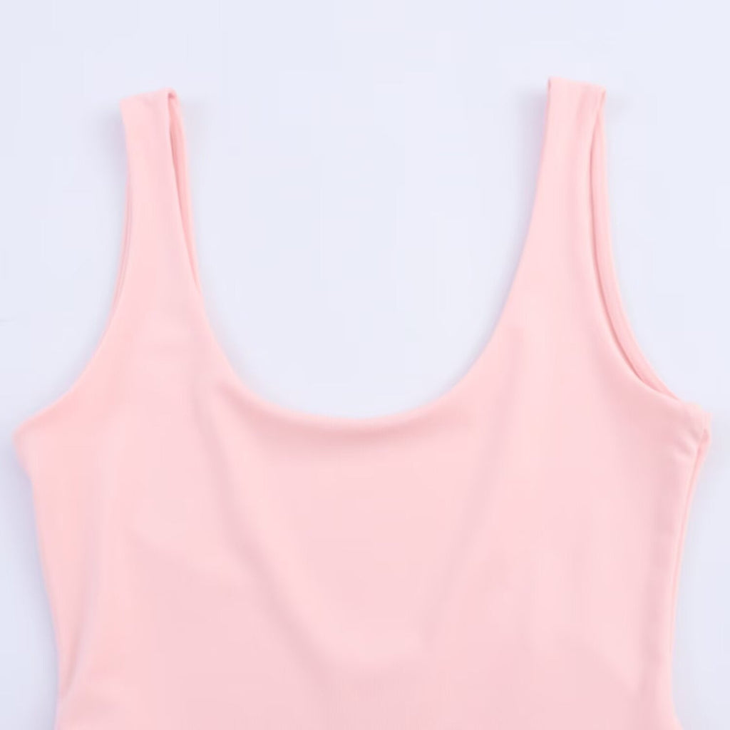 Women's New Fashion Sleeveless tulle Splicing Midi Dress