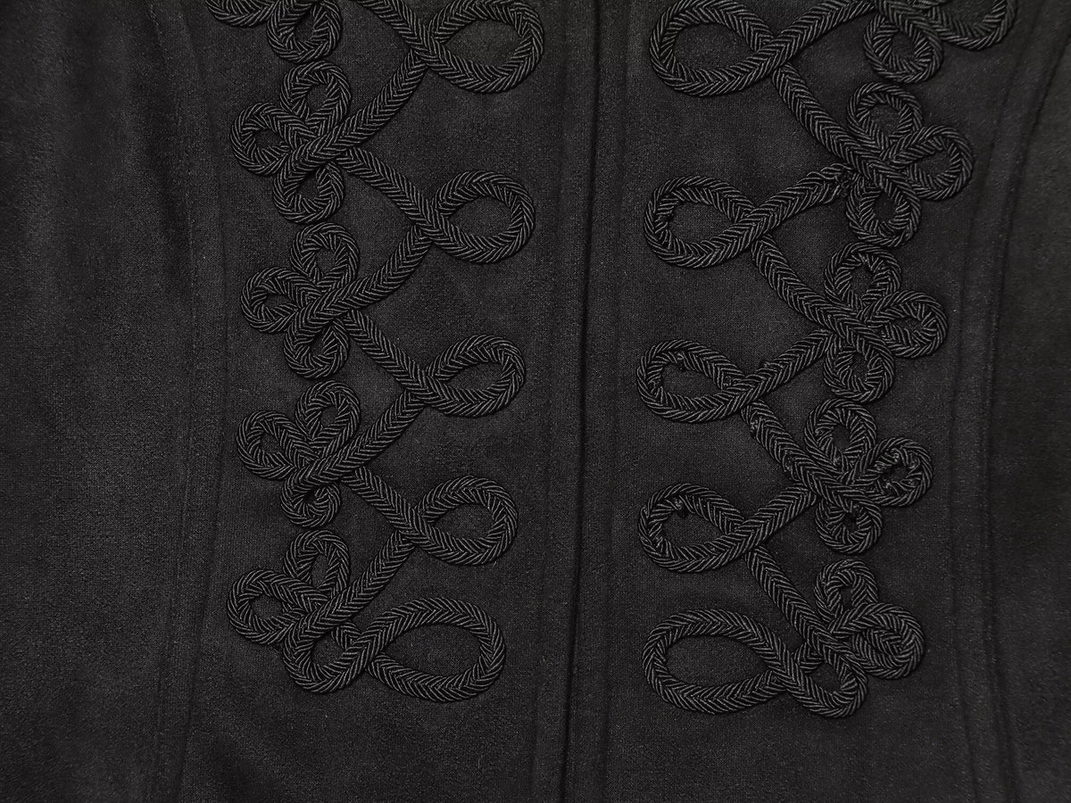 Women's suede textured rope knot buckle Coat