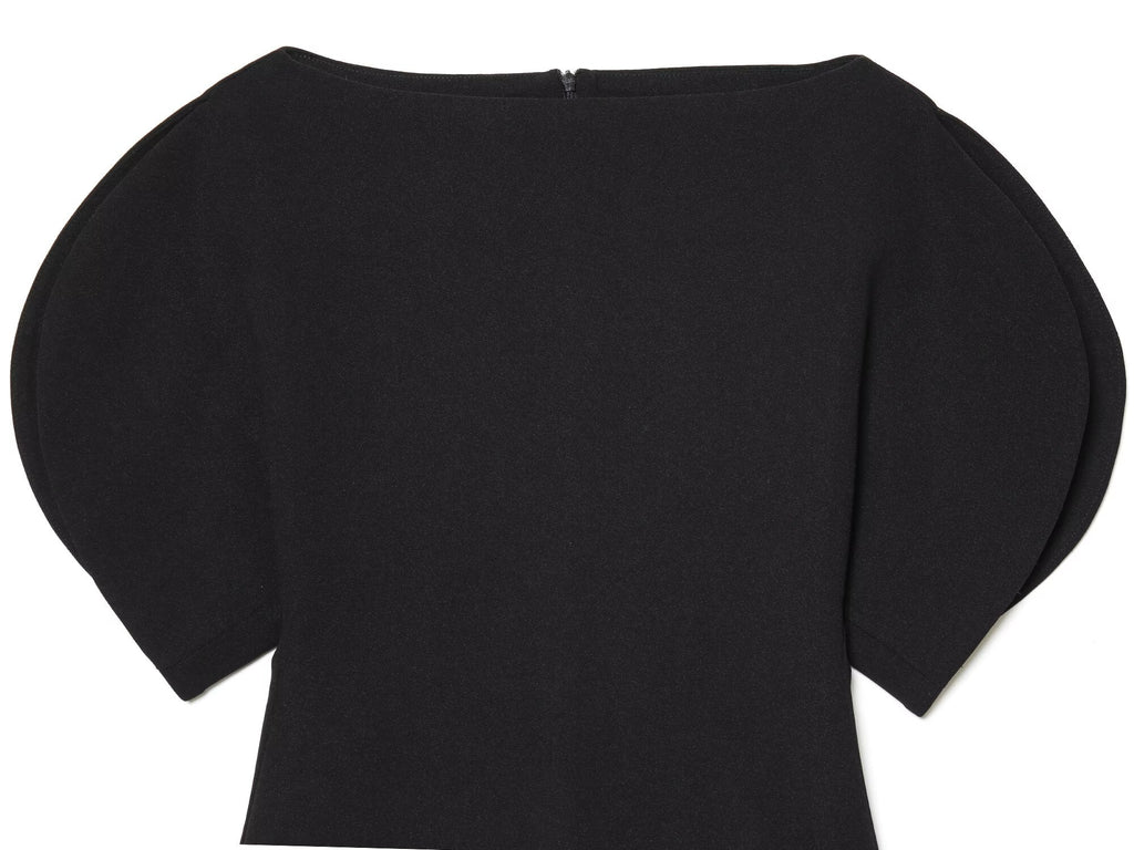 Women's Bubble Short Sleeve Asymmetric Top