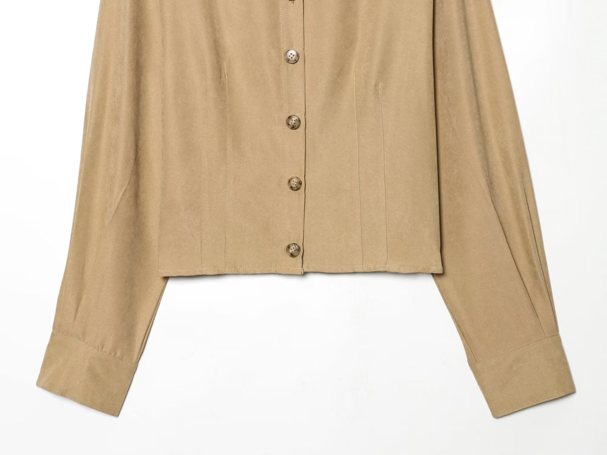 Women's soft texture slim lapel shirt