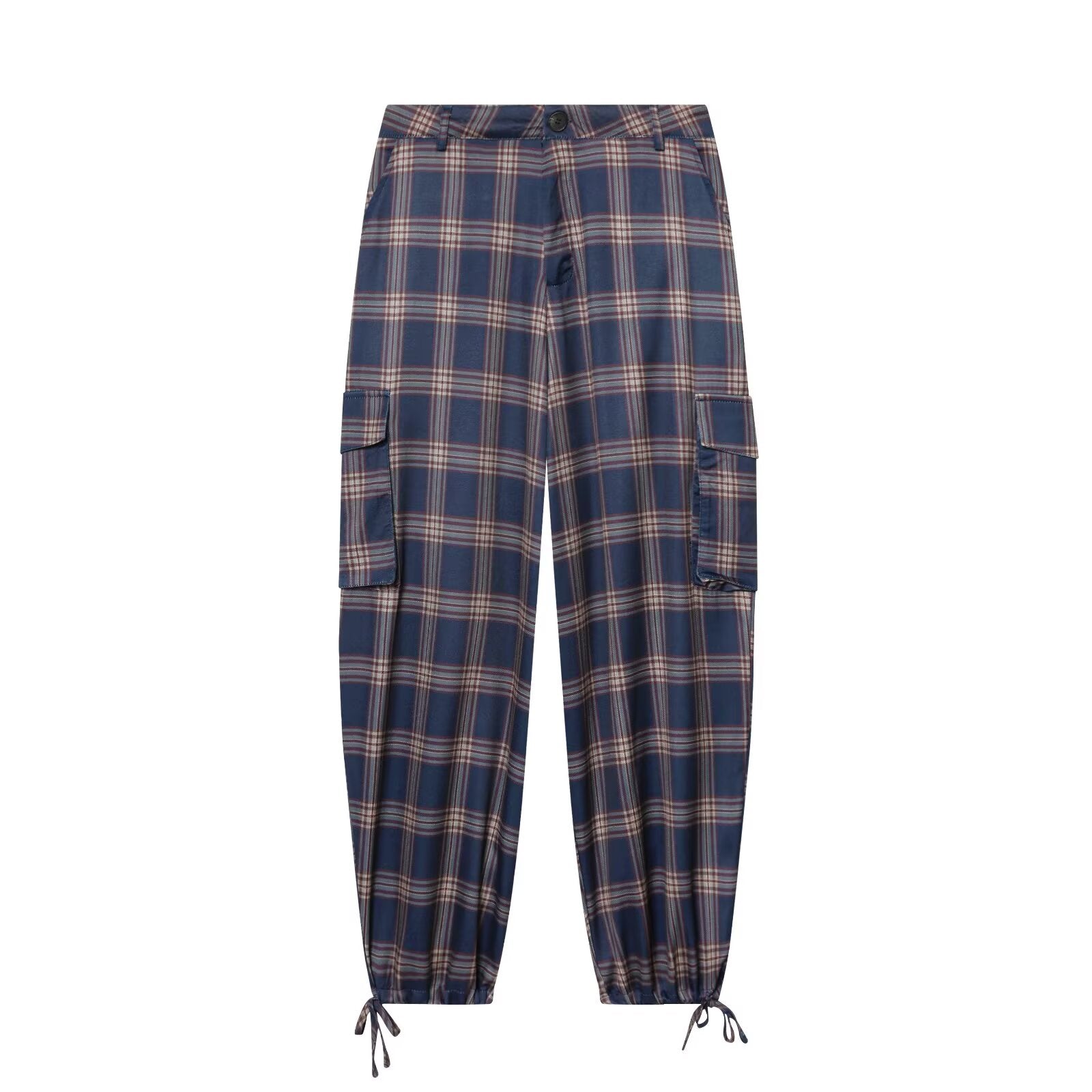 suit Women's 2 pieces plaid hooded cotton jacket Coat+Pants