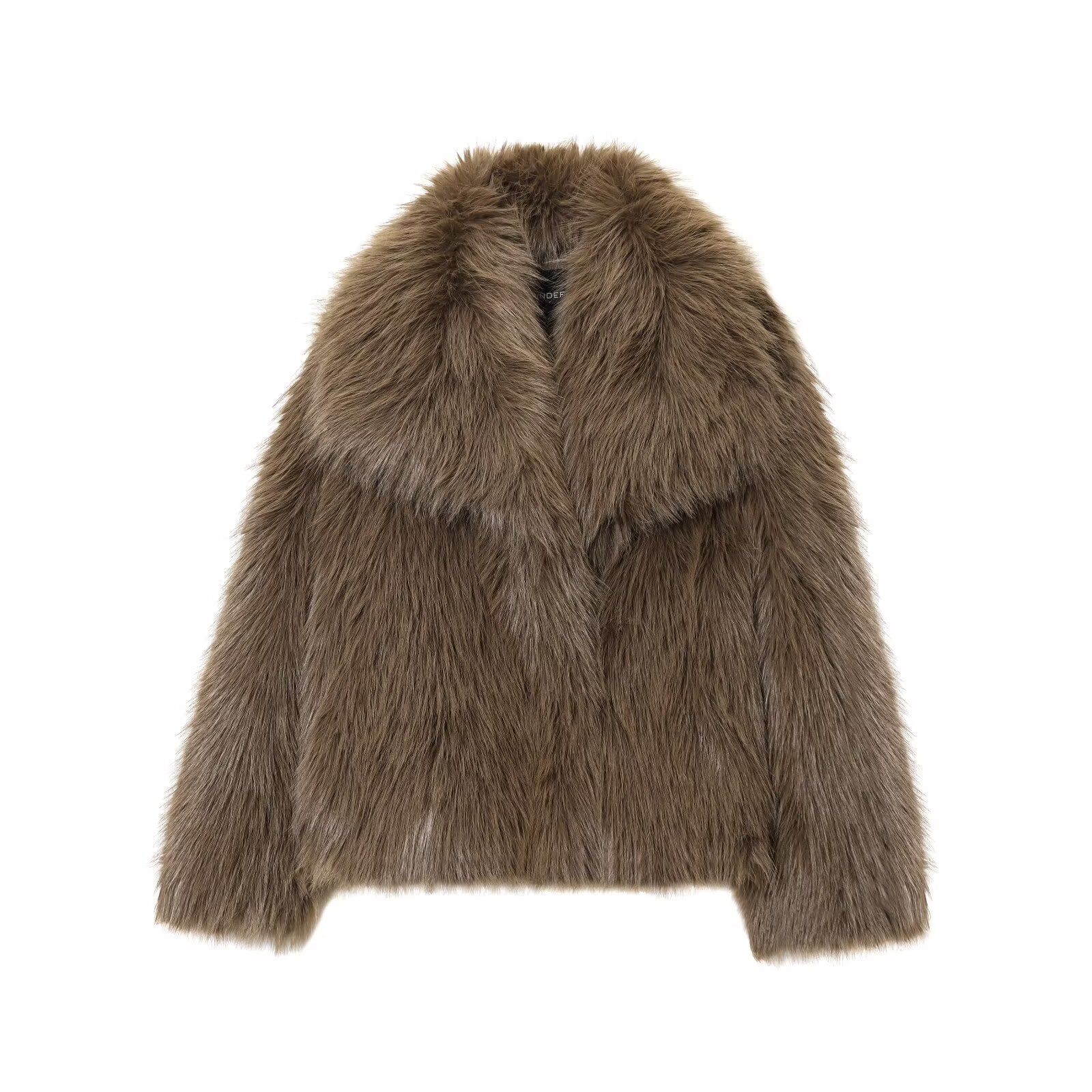 Women's Winter New Artificial Fur Effect Warm Lapel Coat