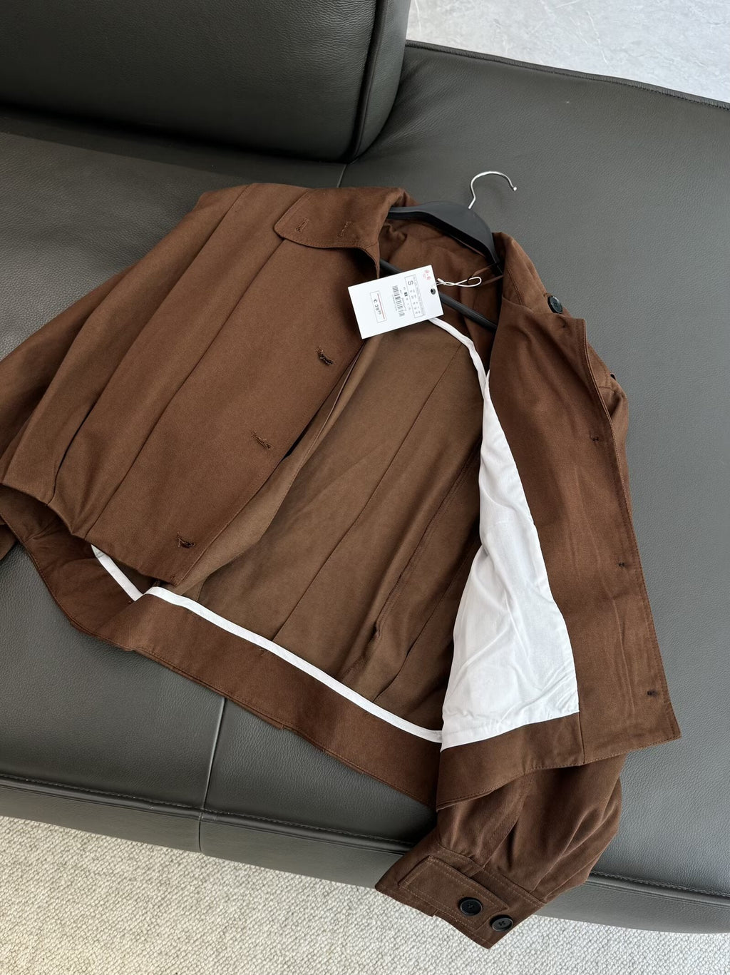Women's autumn fashion short pleated strap decorative jacket Coat