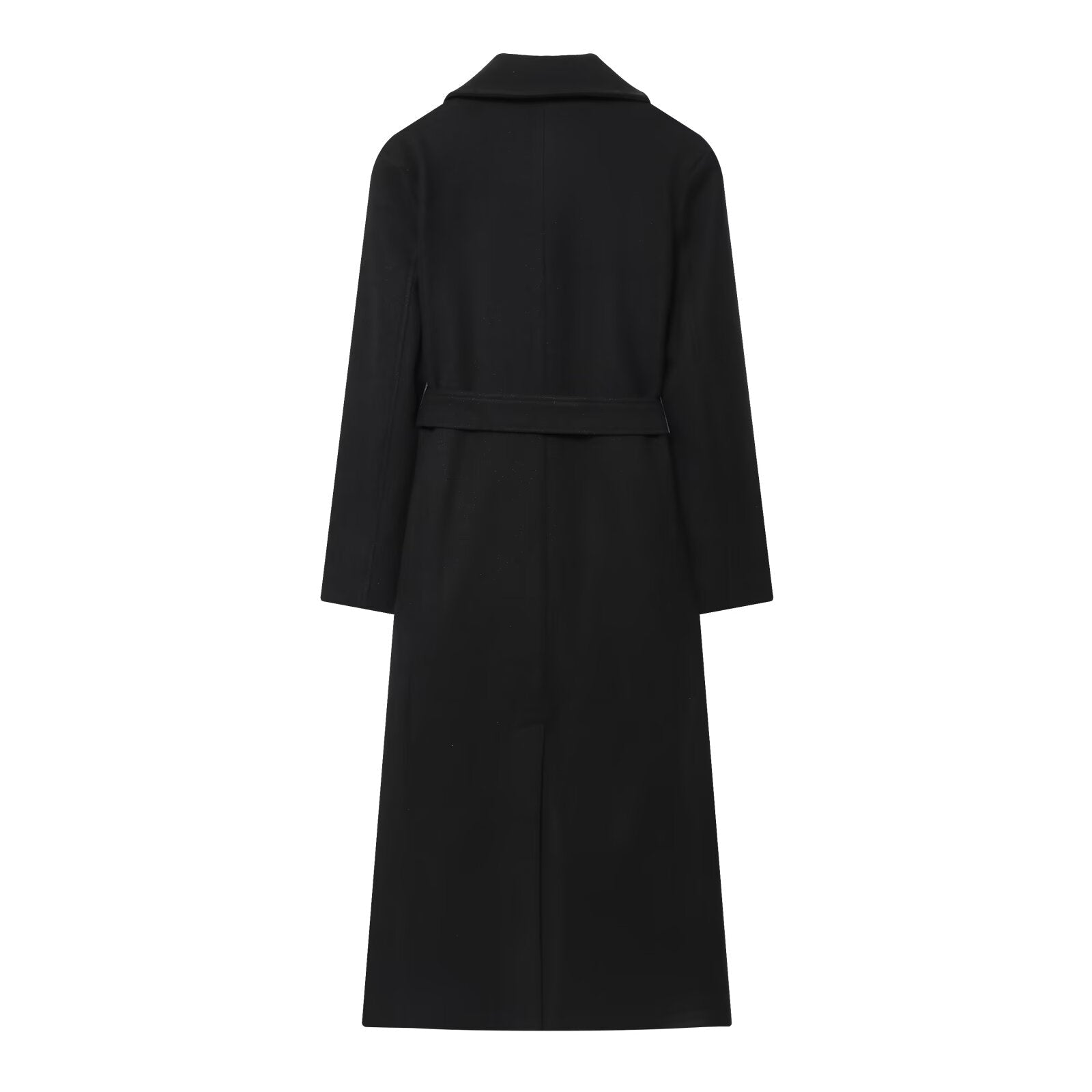 Women's With Belt Long Style Wool Blended Coat