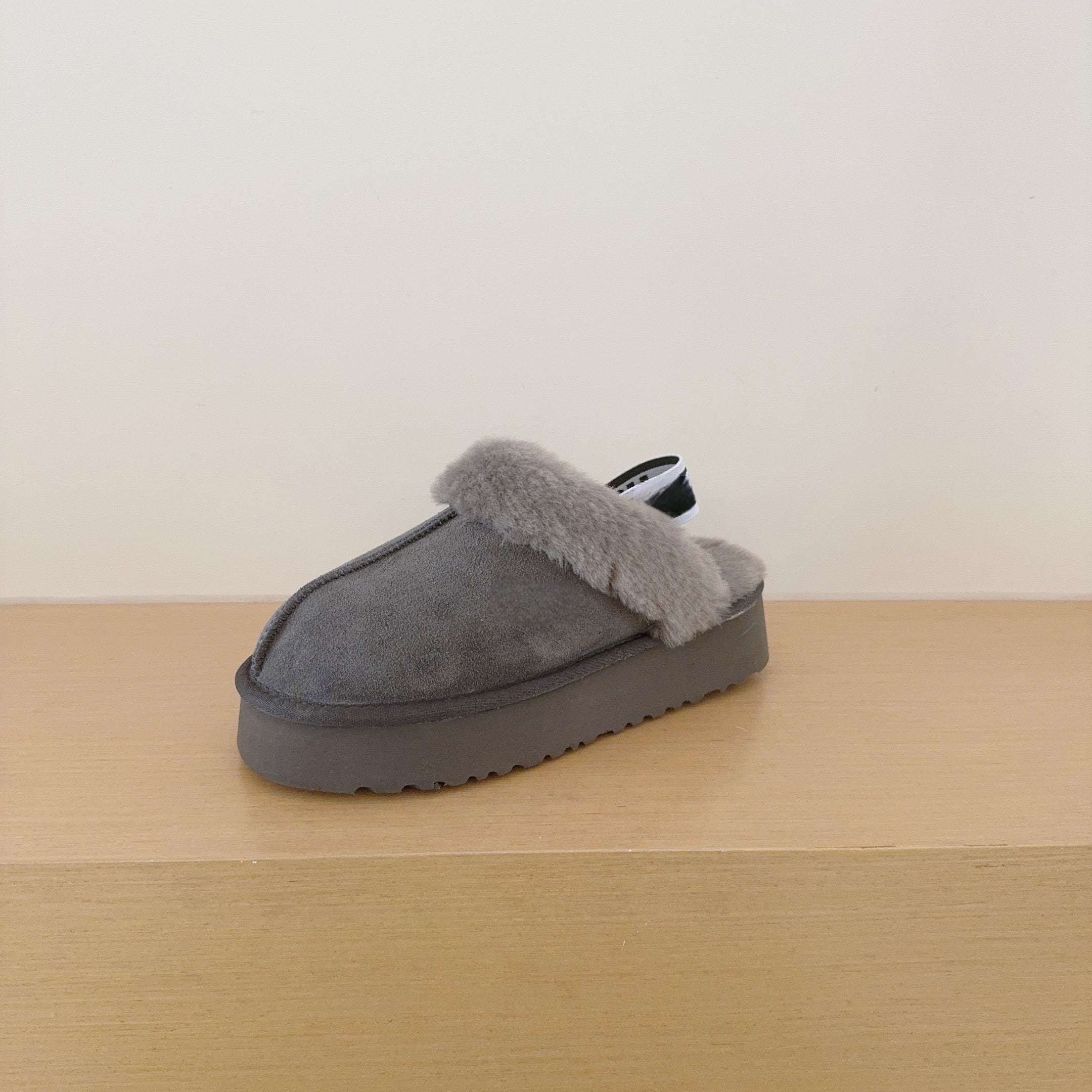Women's new winter platform letter elastic belt slippers