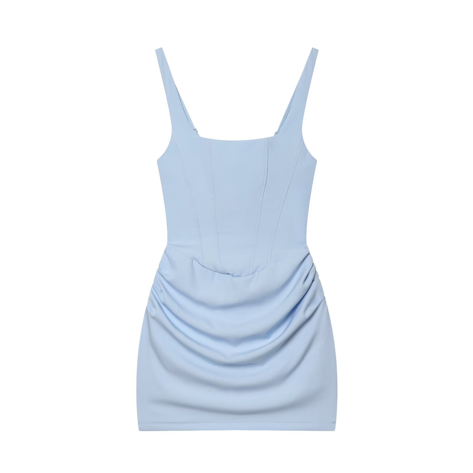 Women's sexy sleeveless hip hugging tied dress