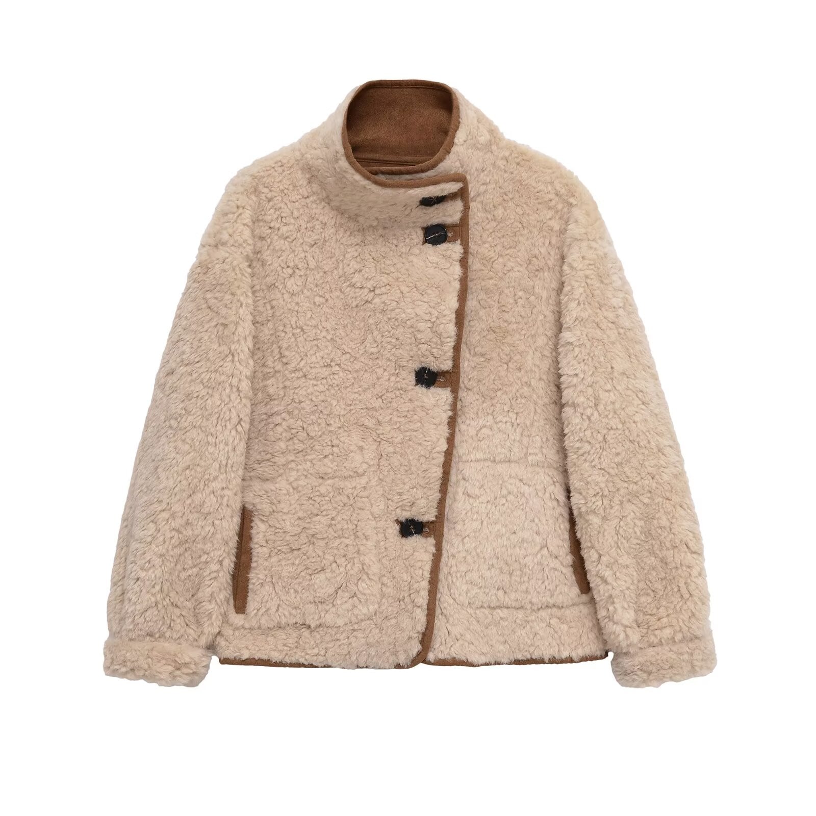 Women's double-sided wear warm fleece jacket Coat