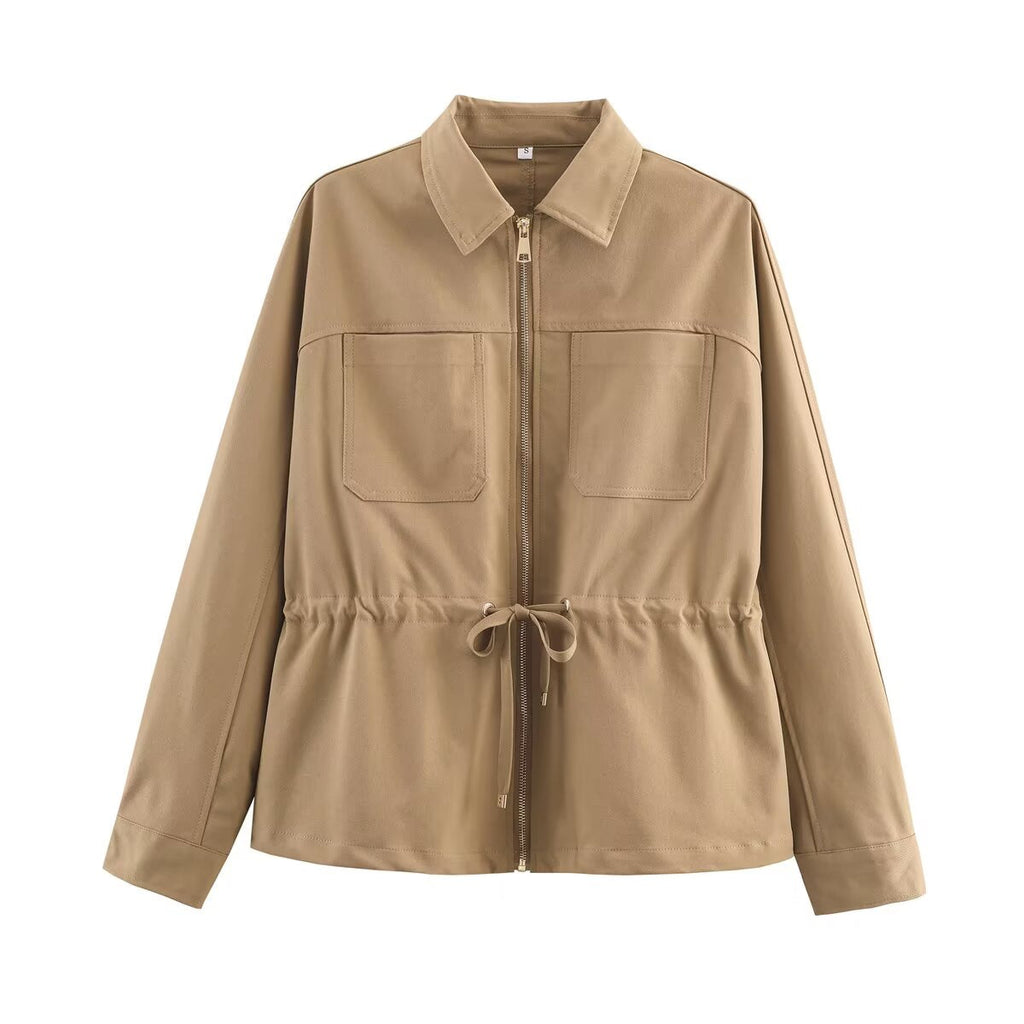suit Women's 2 pieces adjustable waist design lapel Coat+Pants