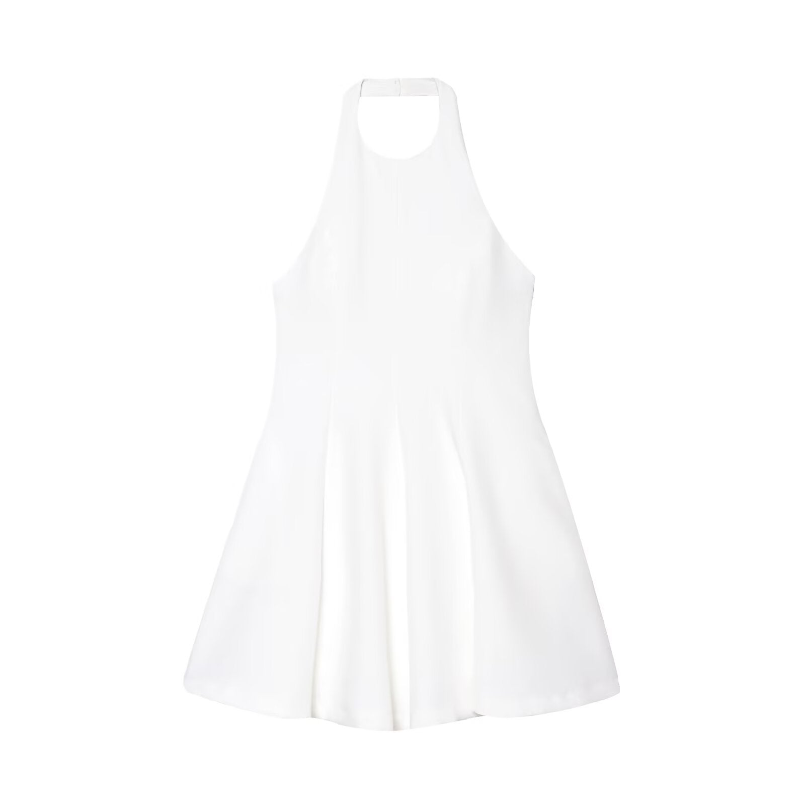 Women's Summer Fashion Wave style Hanging Neck Mini Dress