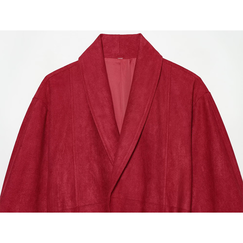 Women's with belt casual lapel jacket Coat