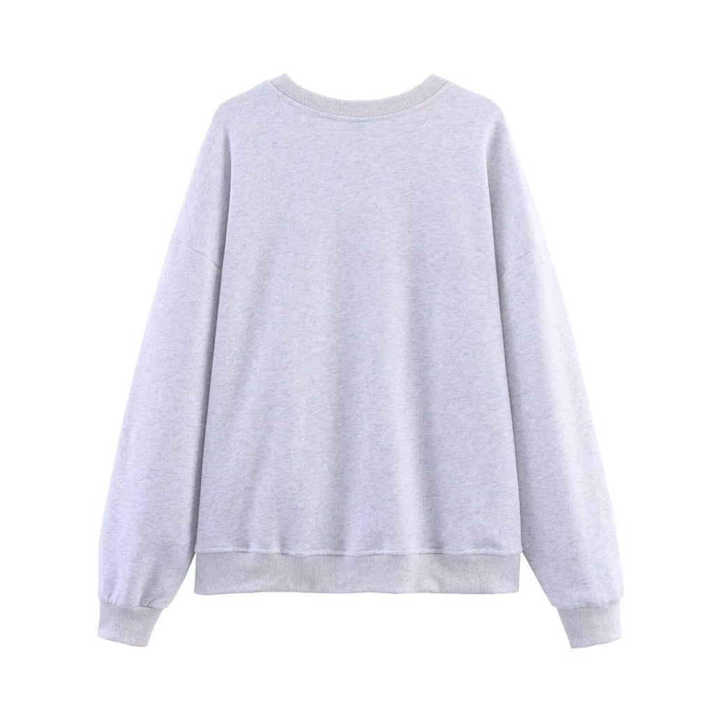 Women's new fashion loose letter embroidered O Neck Sweatshirts + Pants suit