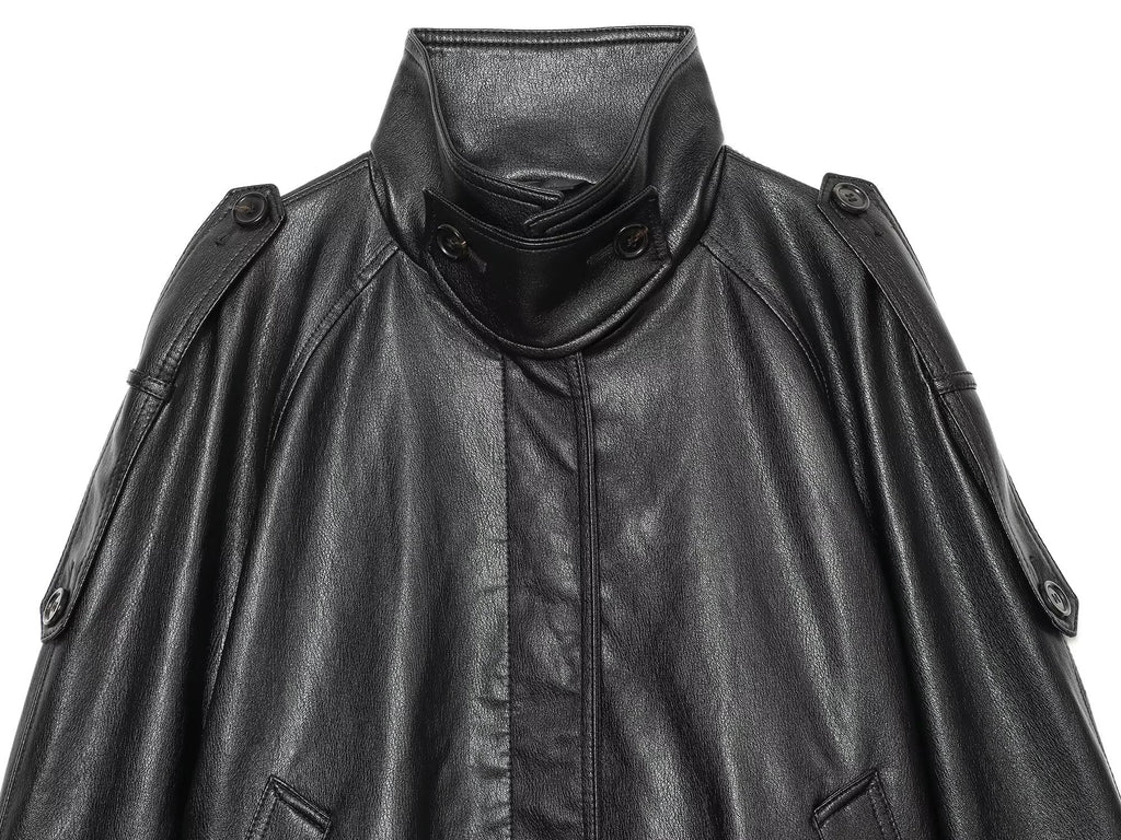 Women's casual versatile imitation leather jacket Coat