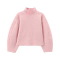 Women's short standing collar woolen sweatshirt