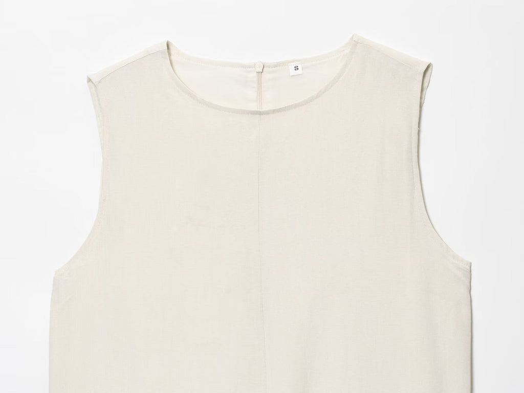 Women's New Fashion With Belt Comfortable Sleeveless Midi Dress