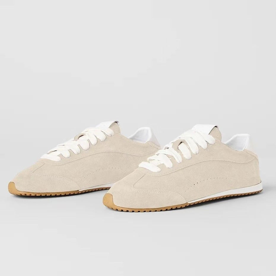 Women's new sports and leisure shoes suede low-cut thin-soled sneakers
