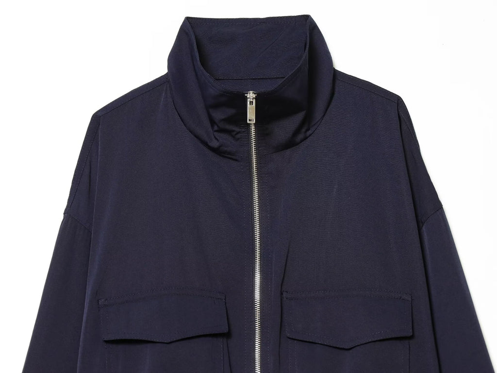 Women's casual stand collar jacket Coat