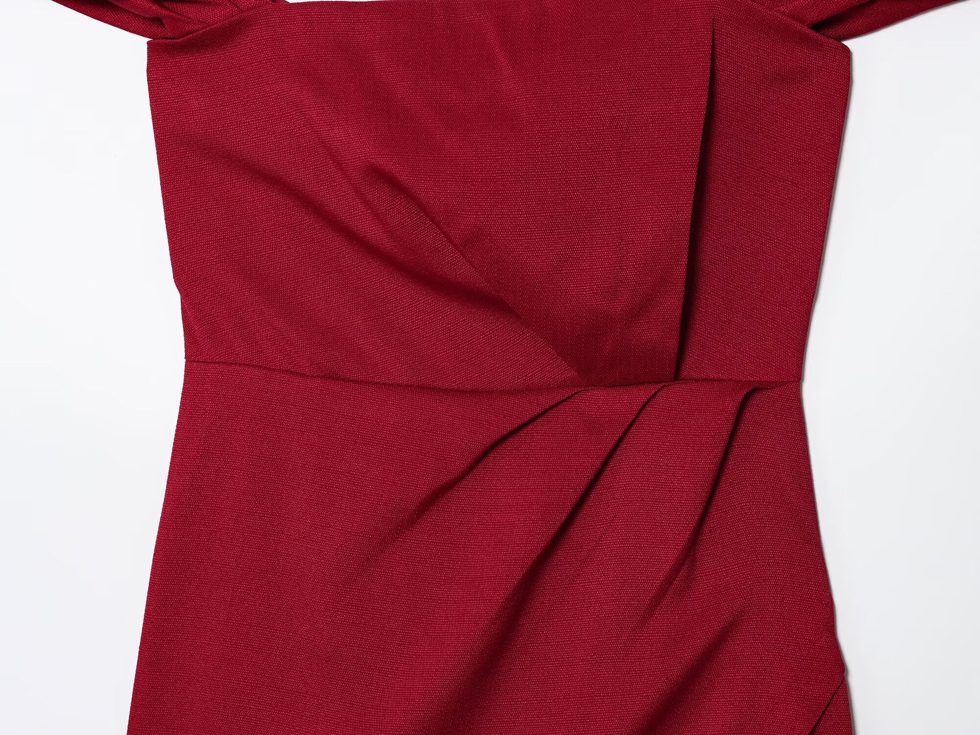 Women's new fashion off shoulder sleeveless pleated mini dress