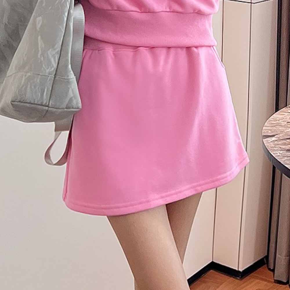 Women's new terry sports skirt cycling pants breathable skirt