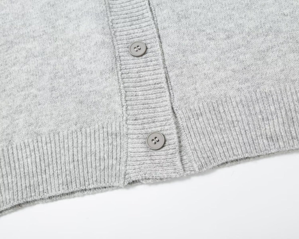 Women's doll collar breasted knitted cardigan