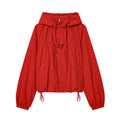 2026 Women's bow decoration nylon hooded Coat