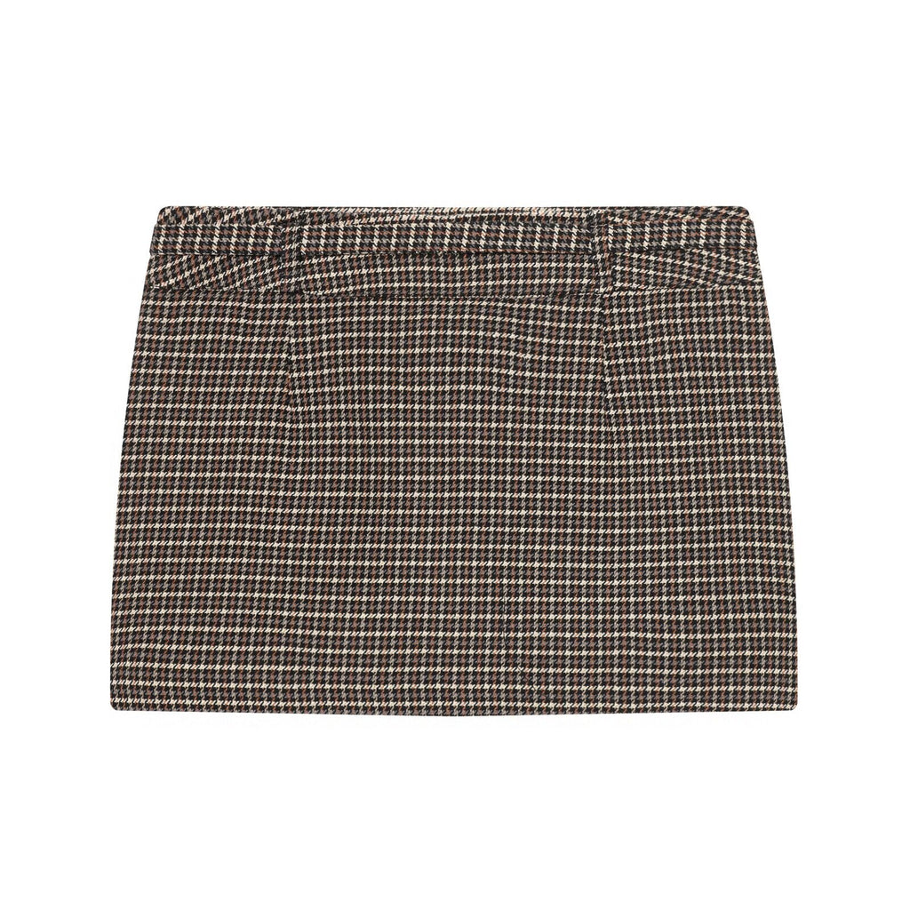 suit Women's 2 pieces plaid cotton pilot jacket Coat+Skirts