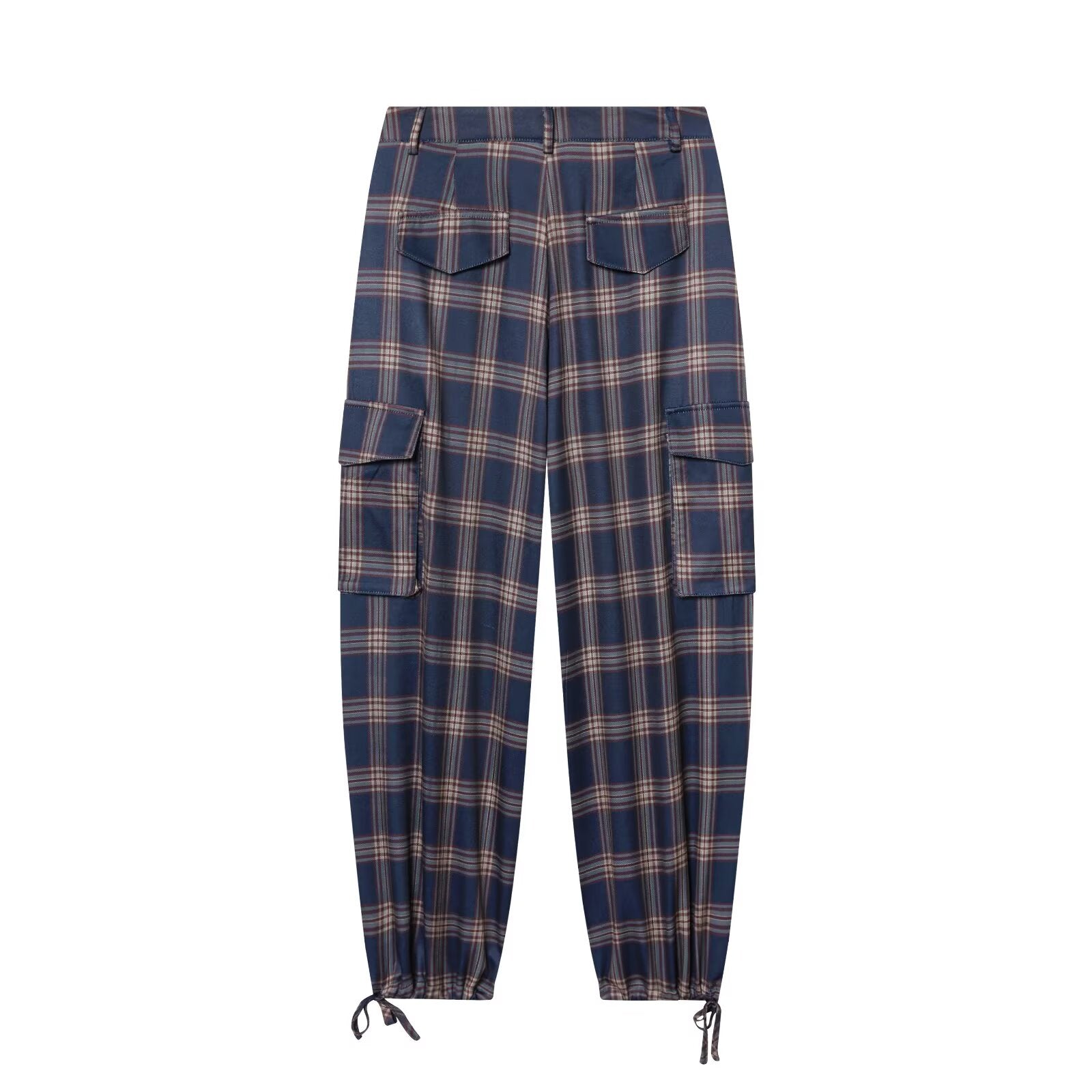 suit Women's 2 pieces plaid hooded cotton jacket Coat+Pants