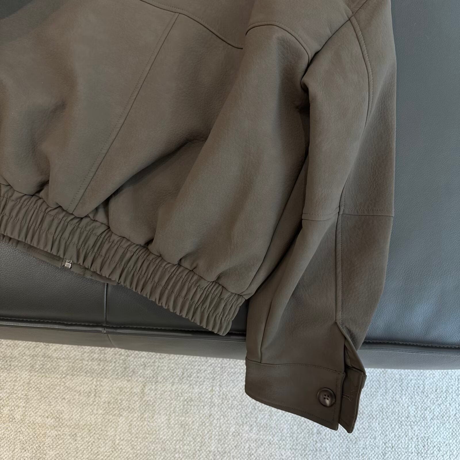 Women's new Anti suede effect detachable fur collar jacket Coat
