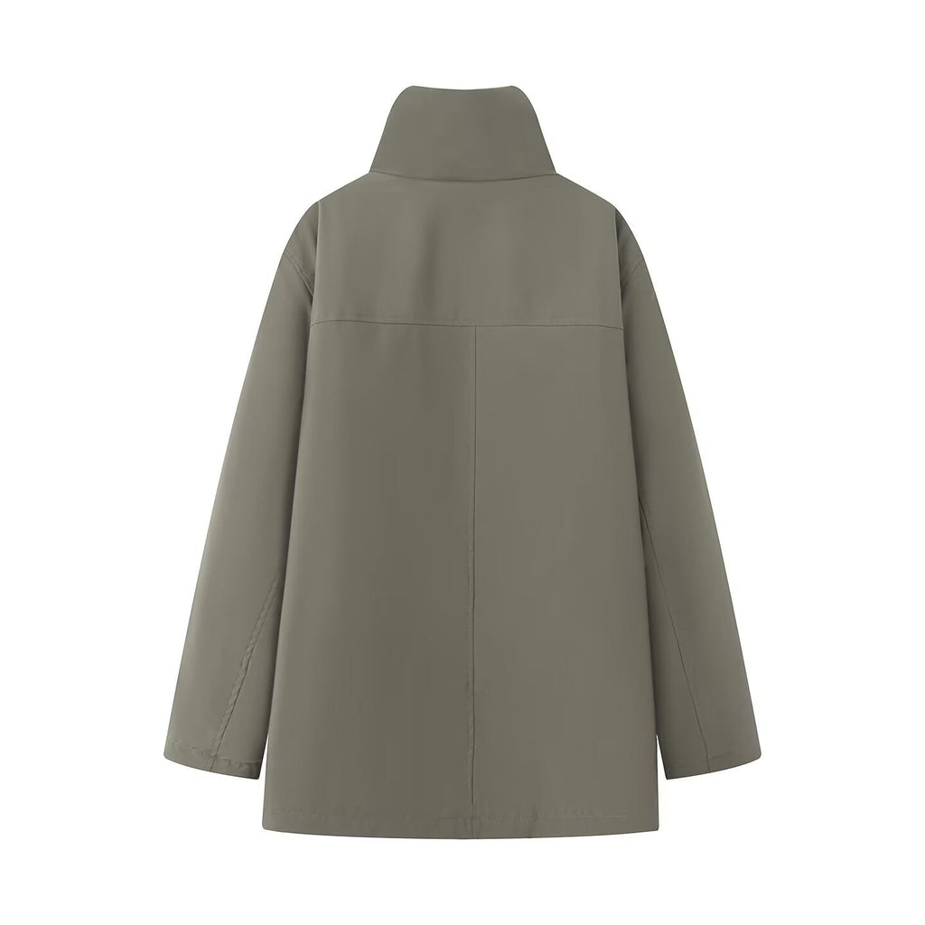 Women's thickened warm spliced lambswool Parkas Coat