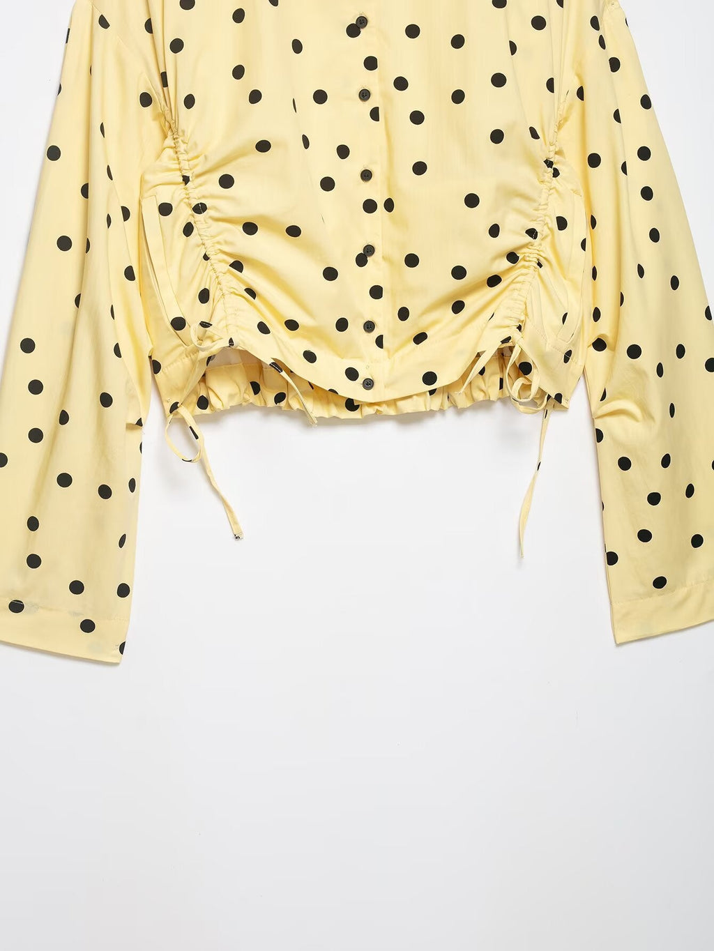 suit Women's 2 pieces pleated decorative polka dot coat+shorts