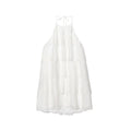 Women's chic fashion layered decoration hanging neck mini dress