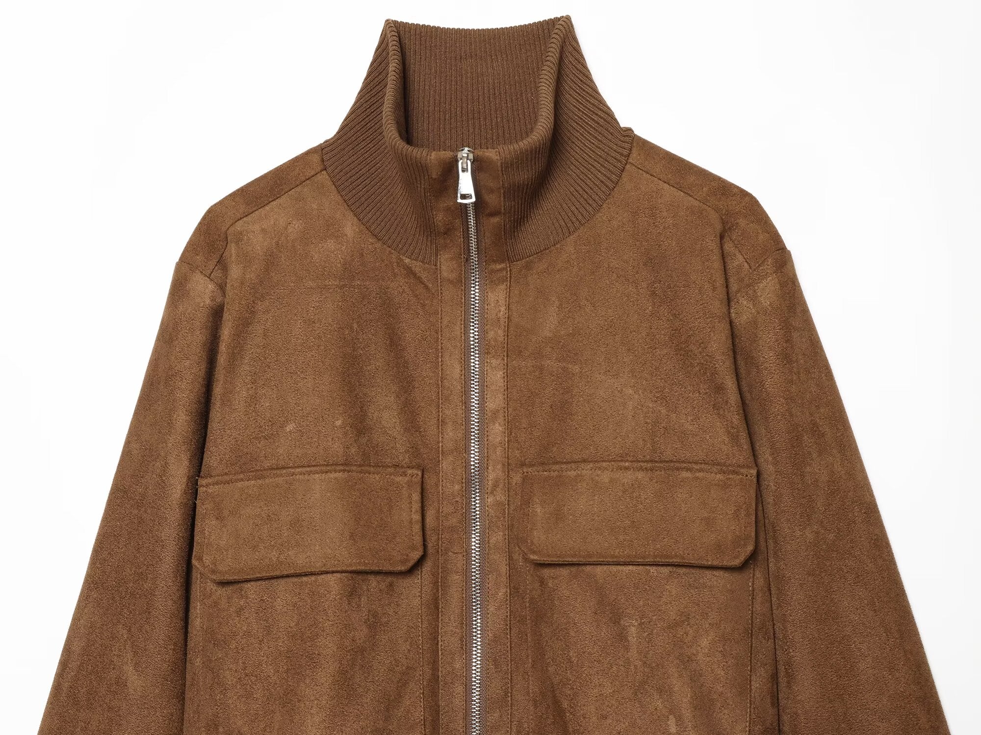 Women's suede texture short pilot jacket Coat