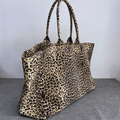 Women's new Leopard embroidered canvas bag handbag