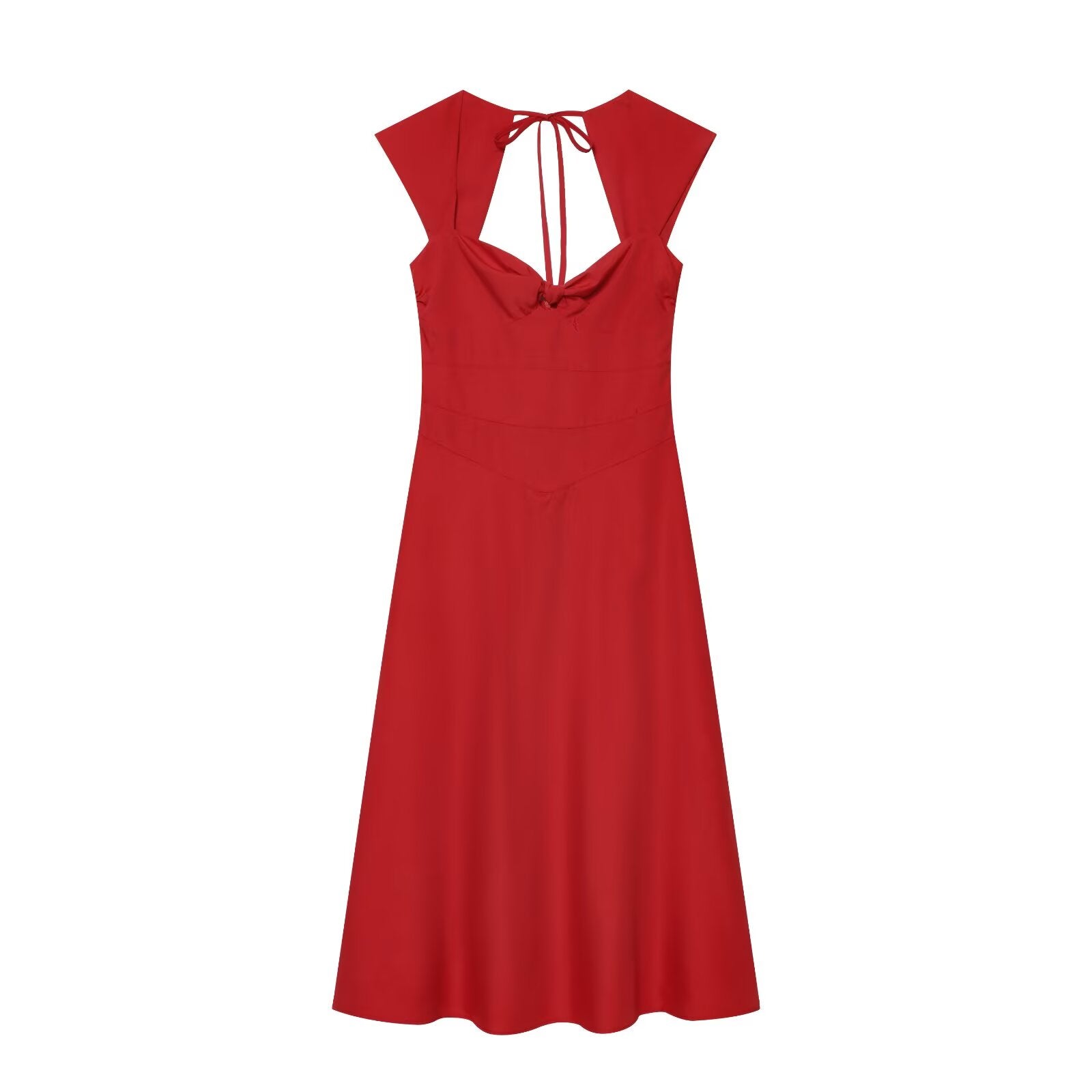 Women's twisted Knot design sleeveless backless dress
