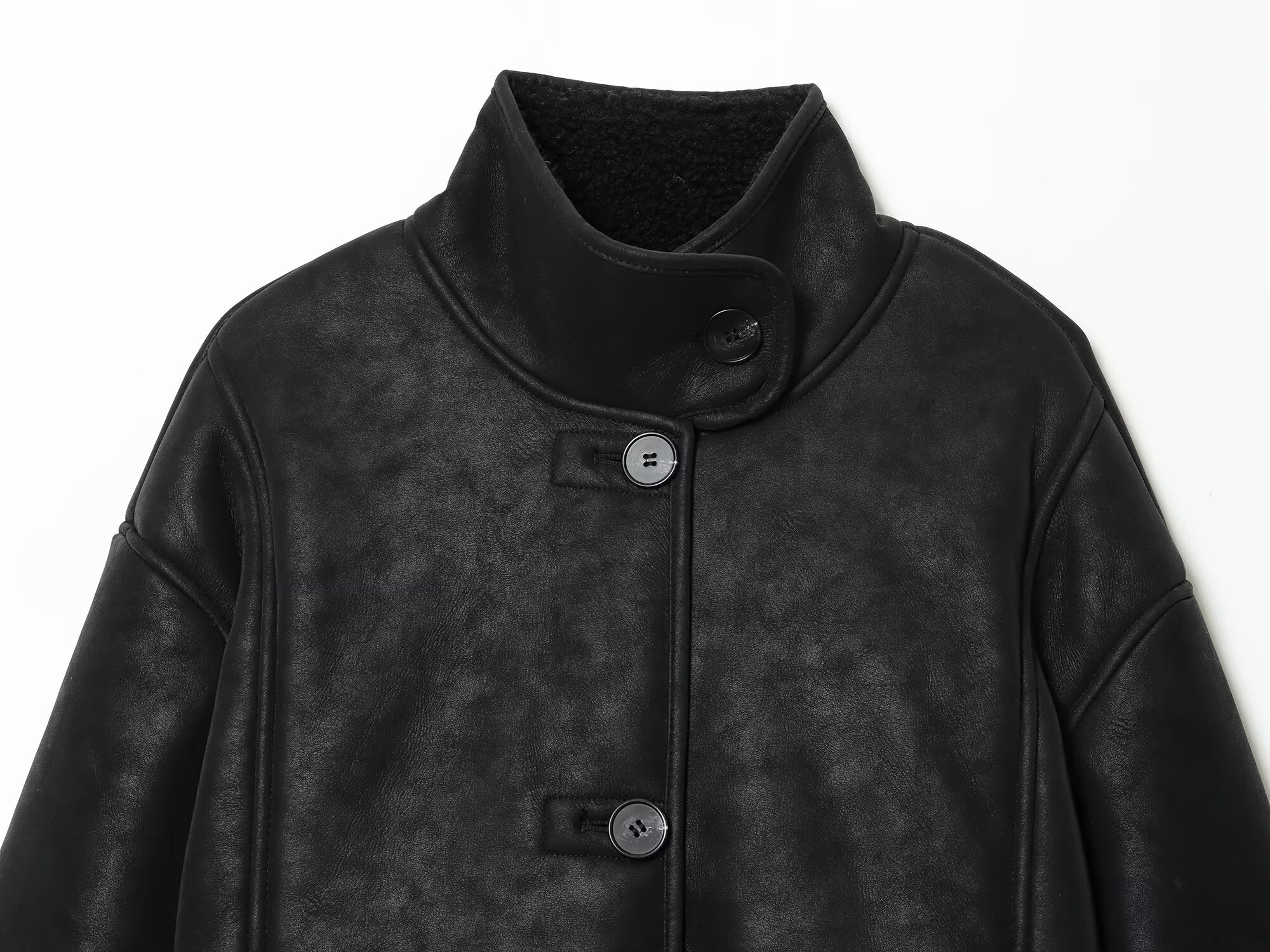 Women's new fashion anti suede effect double-sided jacket Coat