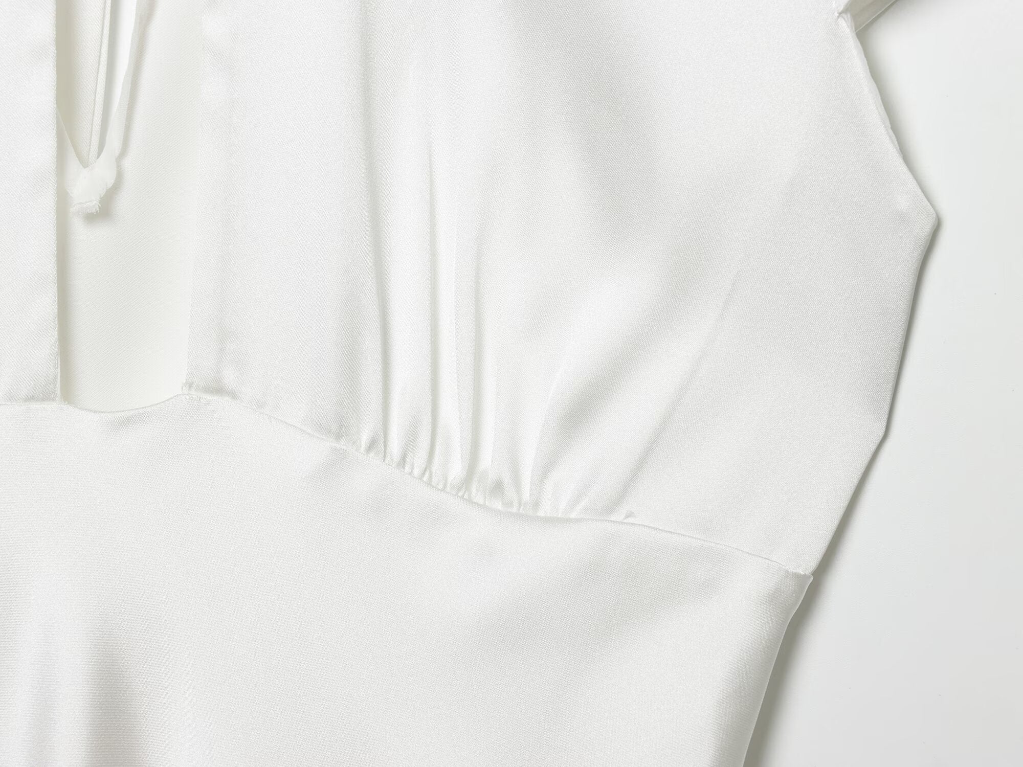 Women's opening design satin texture mini dress