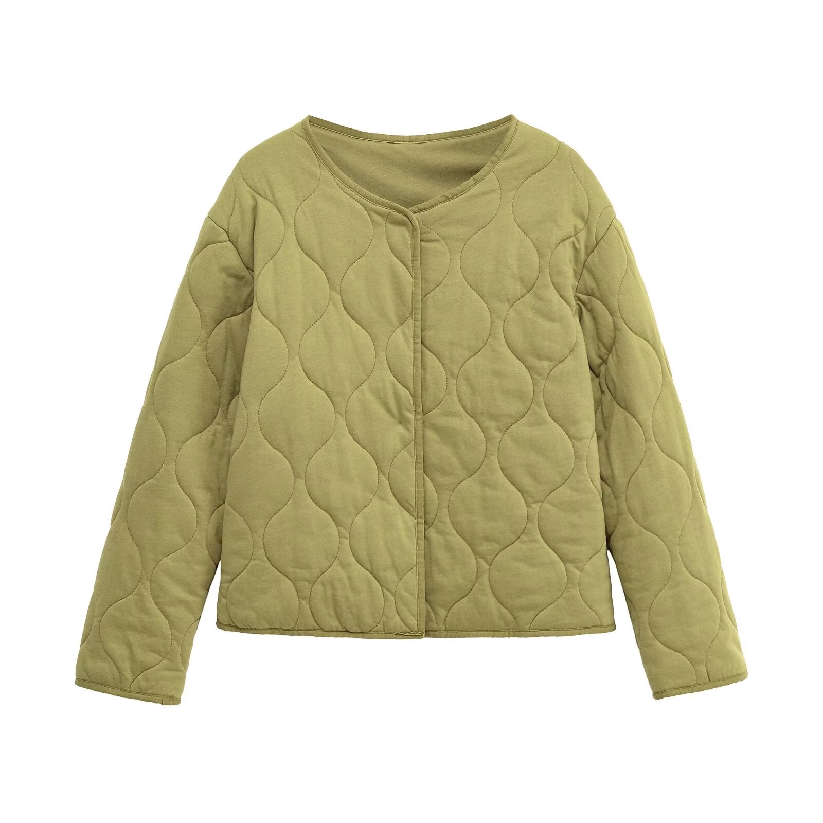 Women's loose single breasted warm cotton Coat