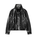 Women's leather effect pilot jacket Coat