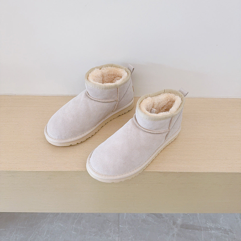 Women's new velvet short snow boots
