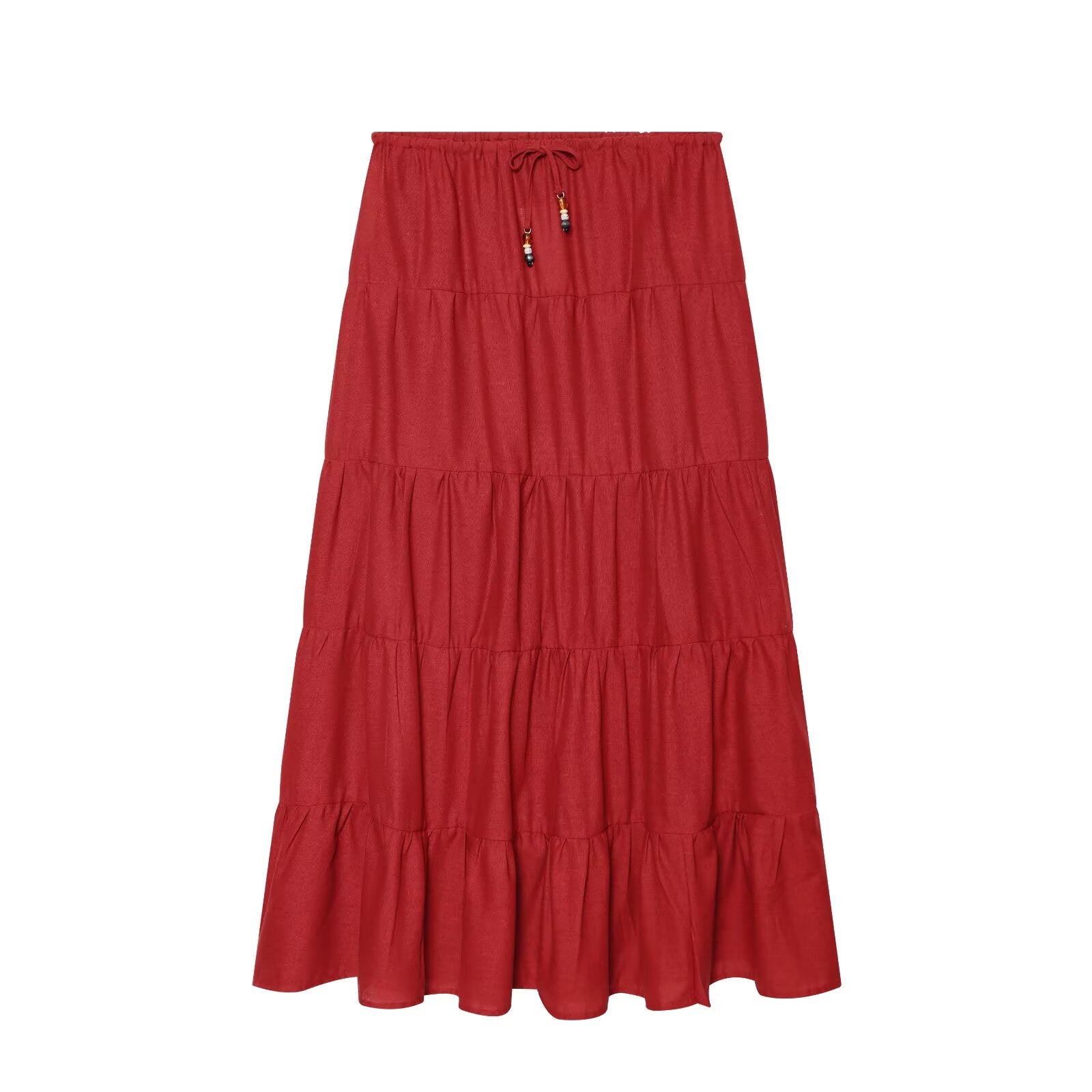 suit Women's 2 pieces linen blend halter neck top+Skirts