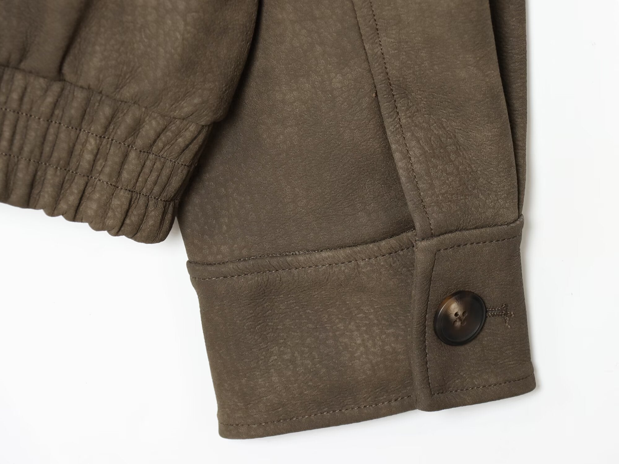 Women's new fashion detachable fur collar warm anti suede effect jacket