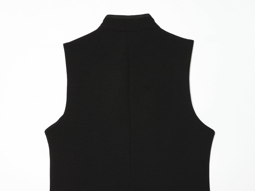Women's rope knot decorative standing collar vest