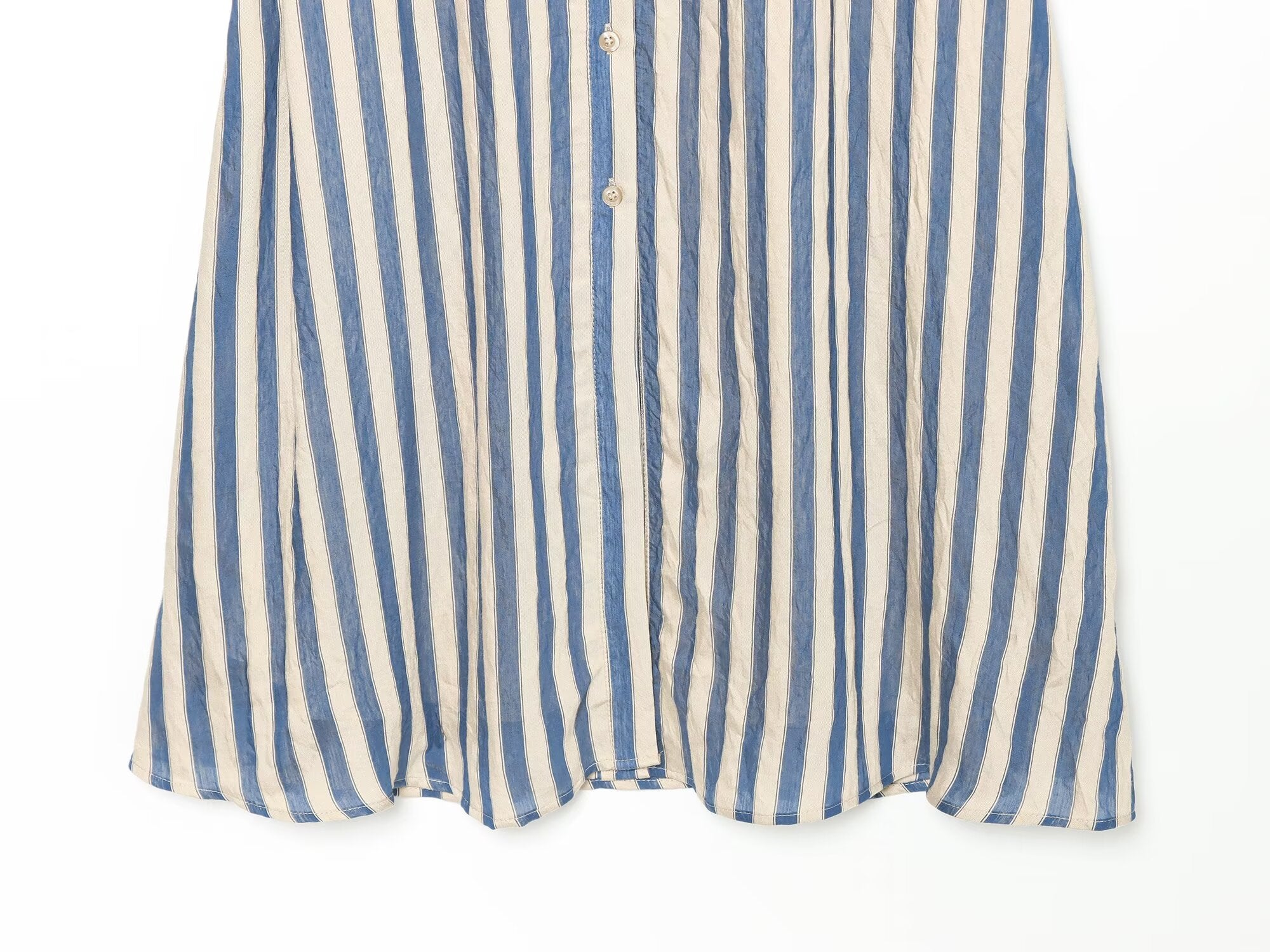 Women's detachable waist design striped dress