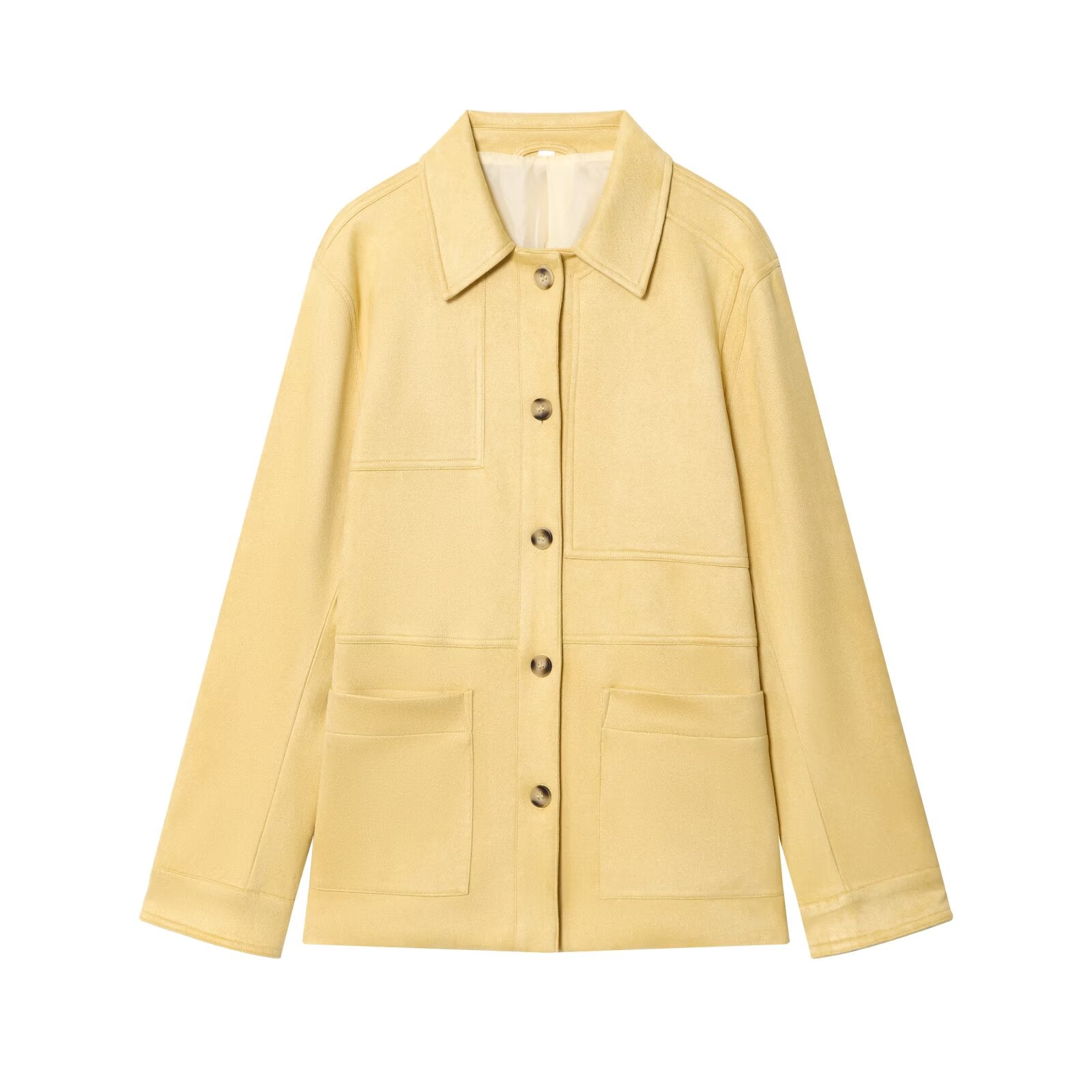 Women's 2025 new fashion loose single breasted suede Coat