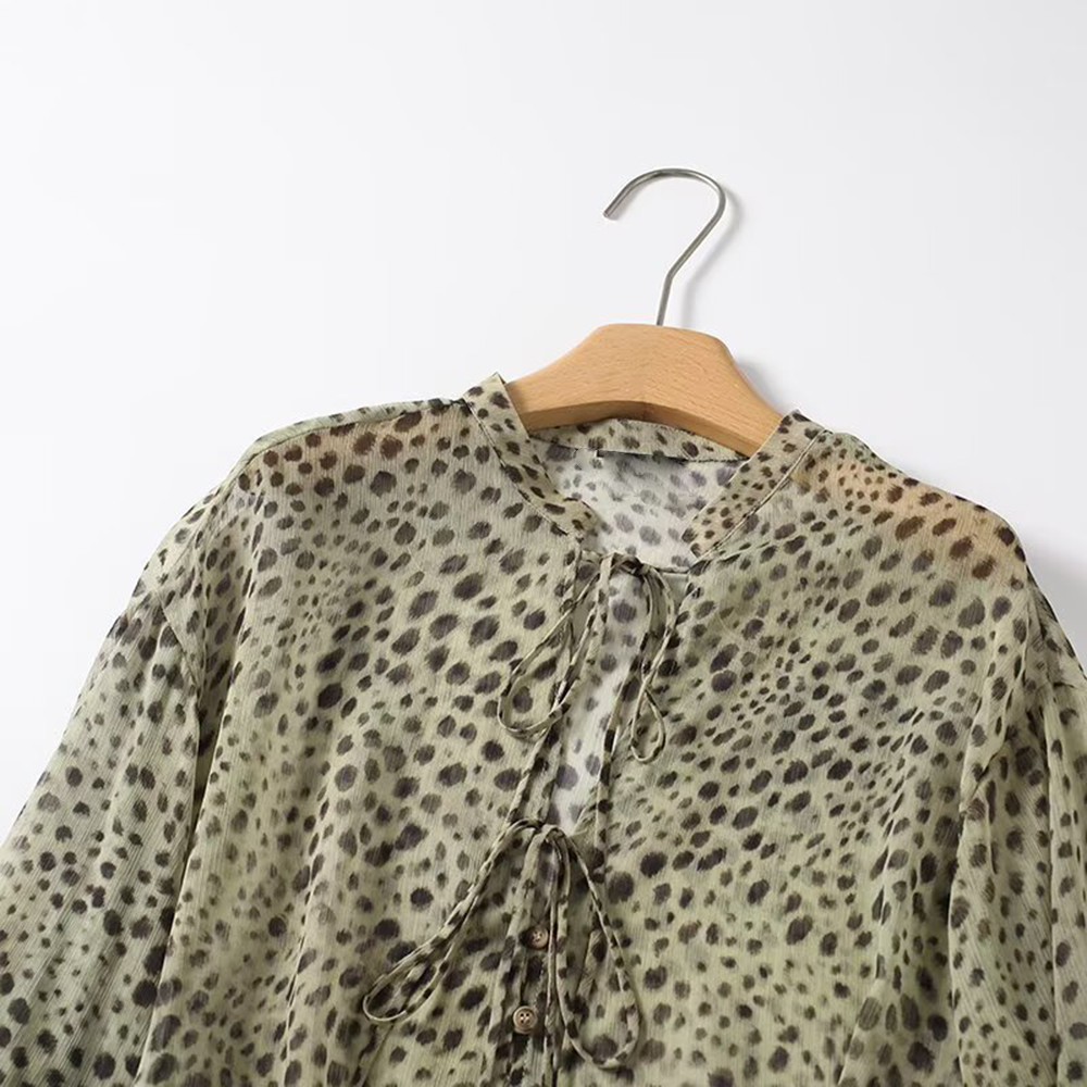 Women's animal striped long sleeved shirt