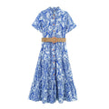 Women's With Belt embroidered dress