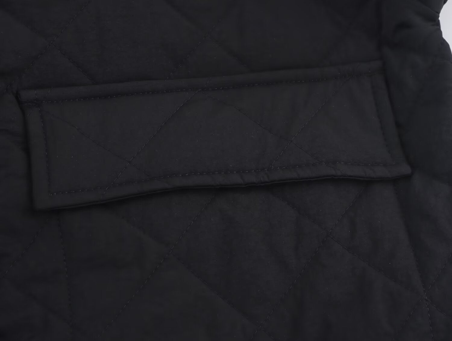 Women's New Fashion Corduroy Short Quilted Nylon Lapel Coat