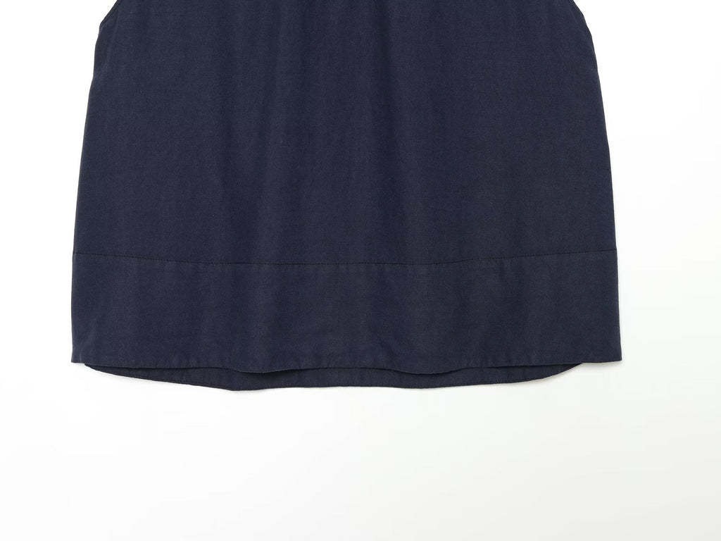 Women's sleeveless linen blend top