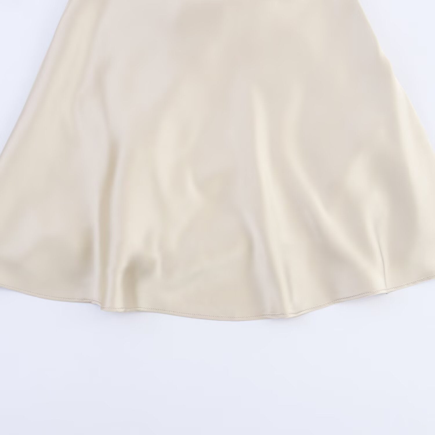 Women's new fashion backless bow decoration satin texture mini dress