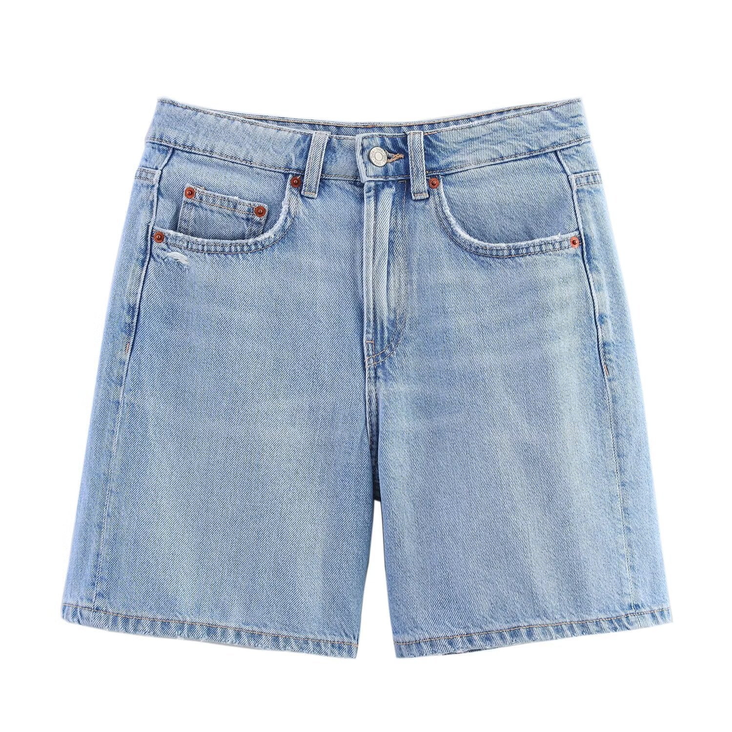 2025 Women's Fashion Casual Side Pocket Mid Waist Cowboy Shorts