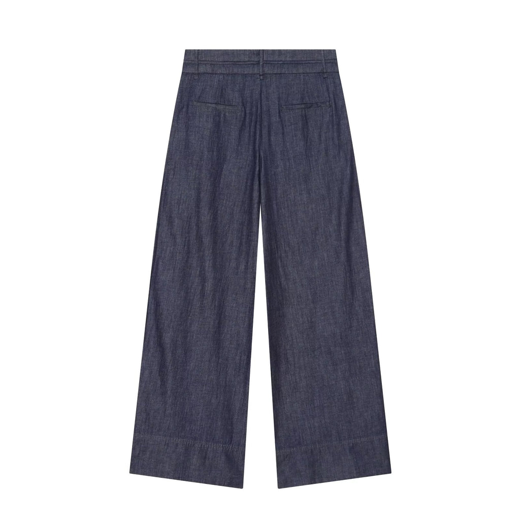 suit Women's 2 pieces pleated asymmetrical top+ wide leg pants